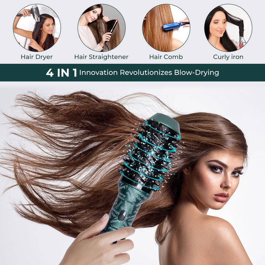 Hair Dryer Brush Blow Dryer Brush in One, 4 in 1 Hair Dryer and Styler Volumizer, Professional Hot Air Brush - 7DAY'S