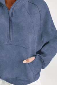 Half Zip Long Sleeve Sweatshirt - 7DAY'S