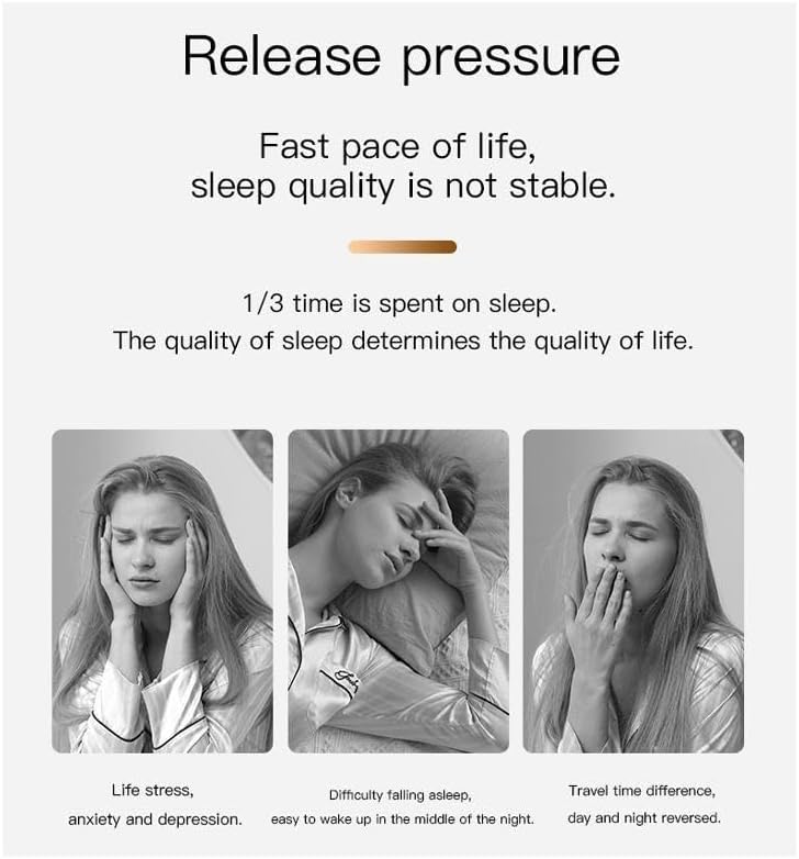 Handheld Sleep Aid Tool - Portable Sleeping Aid Massage Machine for Adults, Personal Care Appliance, Summer Gift （Super Good qualiey） (Gray, One Size) - 7DAY'S