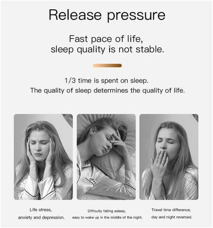 Handheld Sleep Aid Tool - Portable Sleeping Aid Massage Machine for Adults, Personal Care Appliance, Summer Gift （Super Good qualiey） (Gray, One Size) - 7DAY'S
