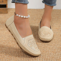 Handmade Stitching Gommino Solid Color Casual Women's Shoes - 7DAY'S