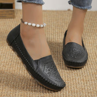 Handmade Stitching Gommino Solid Color Casual Women's Shoes - 7DAY'S