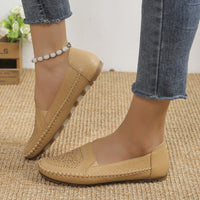 Handmade Stitching Gommino Solid Color Casual Women's Shoes - 7DAY'S