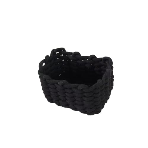 Handmade Woven Storage Basket - Portable Desktop Organizer for Cosmetics, Toiletries, Home Decor | Rattan Basket for Living Room, Bedroom, Bathroom（Super good qualiey） (White) - 7DAY'S
