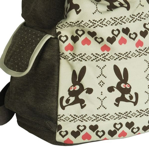 [Happy Trip] Fabric Art School Backpack Outdoor Daypack - 7DAY'S