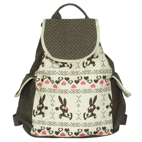 [Happy Trip] Fabric Art School Backpack Outdoor Daypack - 7DAY'S