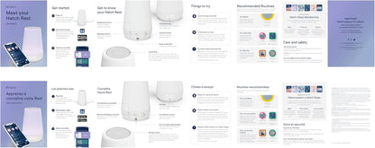 Hatch Rest Baby Sound Machine, Night Light | 2nd Gen | Registry Essential, Sleep Trainer, Routine Builder, Time - to - Rise Alarm Clock, White Noise Soother, Nursery Stories, Toddler Kids Bedroom (Wi - Fi) - 7DAY'S