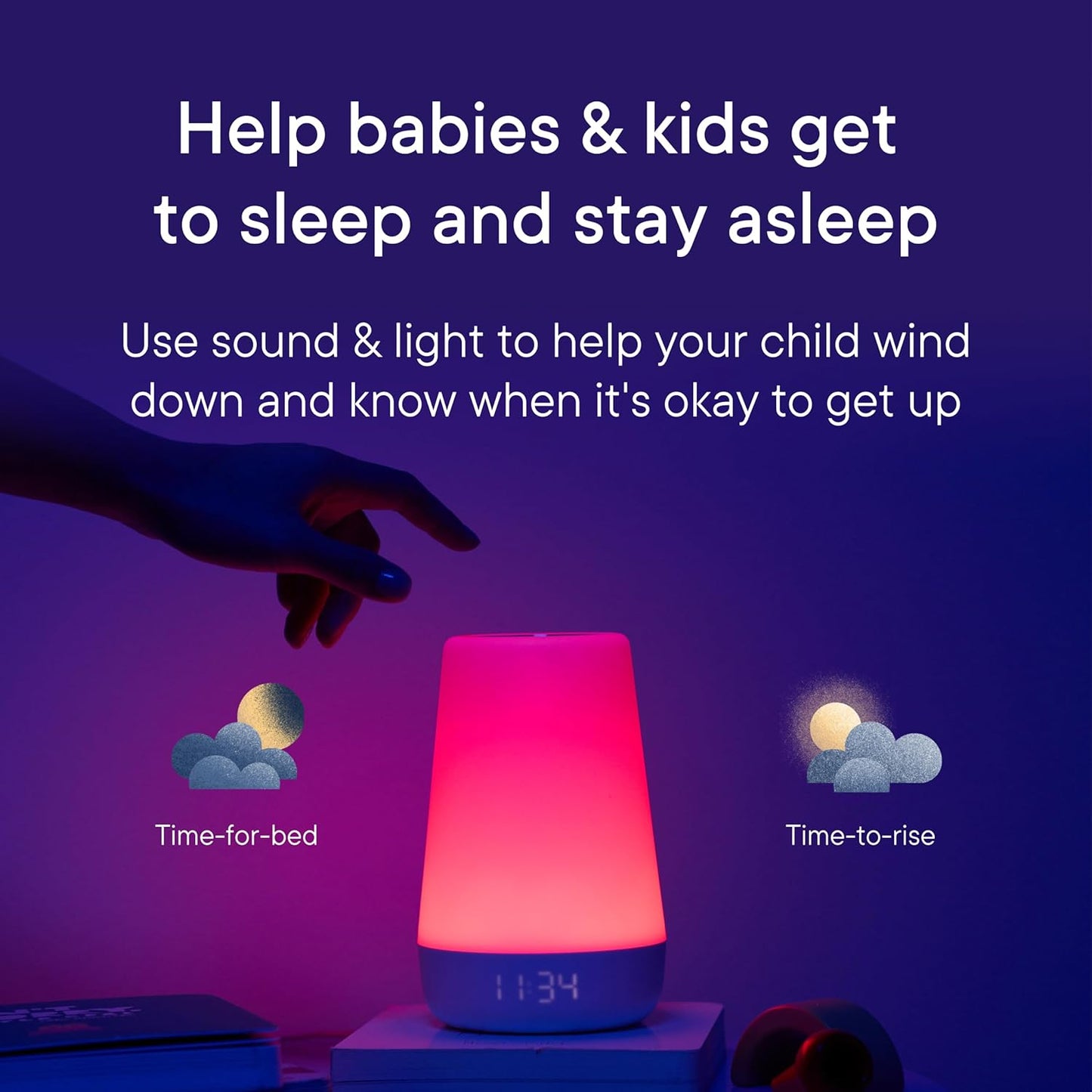 Hatch Rest Baby Sound Machine, Night Light | 2nd Gen | Registry Essential, Sleep Trainer, Routine Builder, Time - to - Rise Alarm Clock, White Noise Soother, Nursery Stories, Toddler Kids Bedroom (Wi - Fi) - 7DAY'S