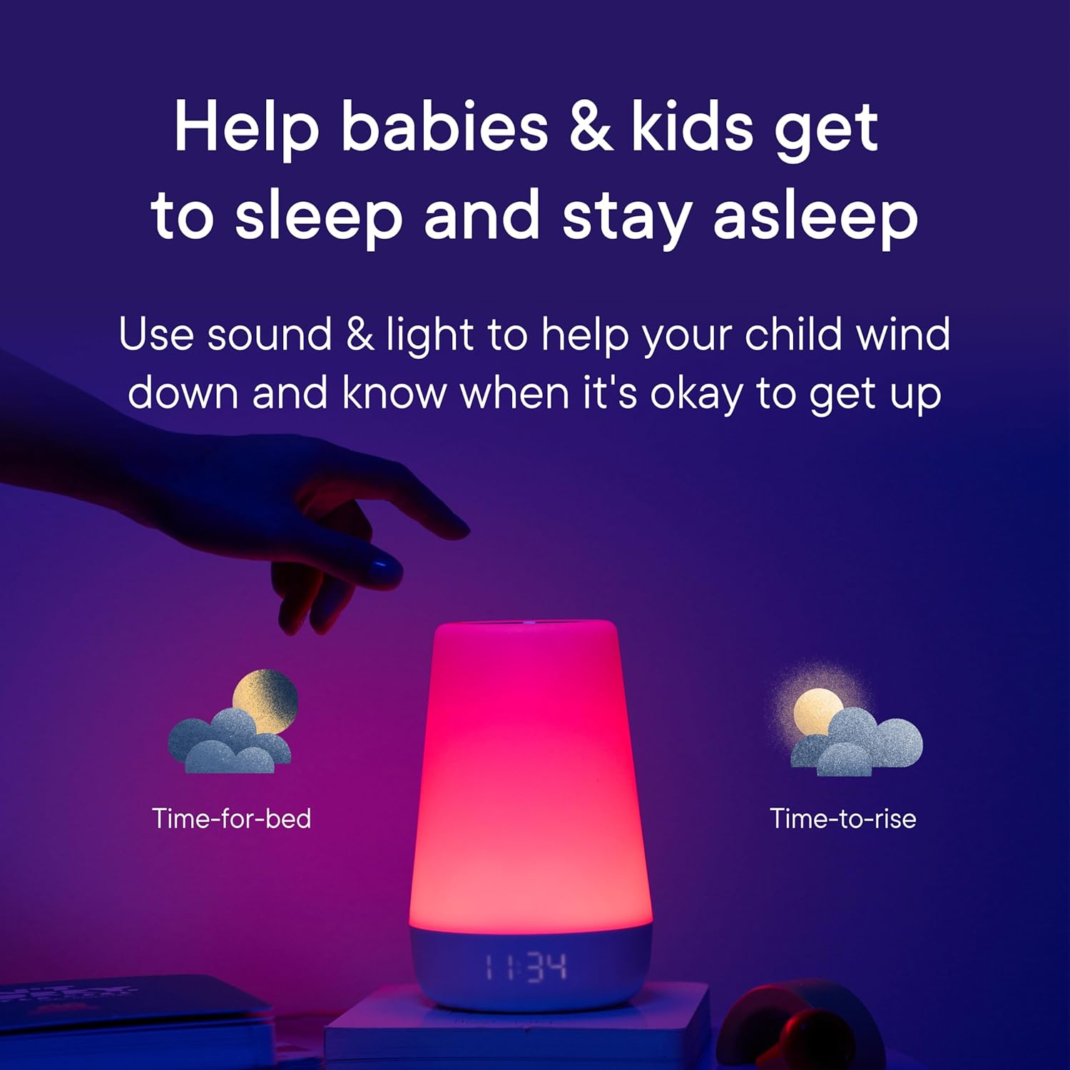 Hatch Rest Baby Sound Machine, Night Light | 2nd Gen | Registry Essential, Sleep Trainer, Routine Builder, Time - to - Rise Alarm Clock, White Noise Soother, Nursery Stories, Toddler Kids Bedroom (Wi - Fi) - 7DAY'S