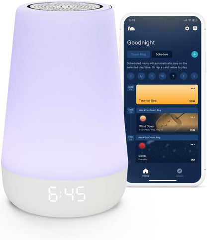 Hatch Rest Baby Sound Machine, Night Light | 2nd Gen | Registry Essential, Sleep Trainer, Routine Builder, Time - to - Rise Alarm Clock, White Noise Soother, Nursery Stories, Toddler Kids Bedroom (Wi - Fi) - 7DAY'S