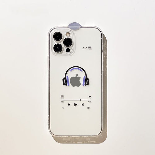 Headset Printed Transparent Phone Case For IPhone14/14Plus/14Pro/14Pro Max; iPhone13/13Mini/13Pro/13Pro Max; iPhone12/12Mini/12Pro/12Pro Max; iPhone11/11Pro/11Pro Max; iPhoneX/XR/XS/XS Max; iPhone 8/7 - 7DAY'S