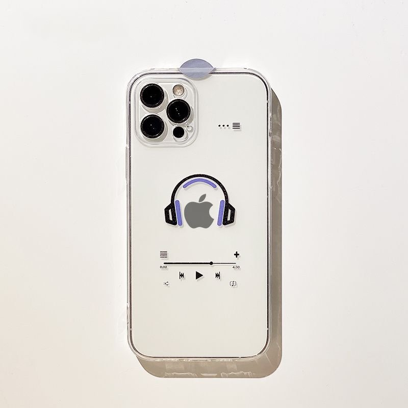 Headset Printed Transparent Phone Case For IPhone14/14Plus/14Pro/14Pro Max; iPhone13/13Mini/13Pro/13Pro Max; iPhone12/12Mini/12Pro/12Pro Max; iPhone11/11Pro/11Pro Max; iPhoneX/XR/XS/XS Max; iPhone 8/7 - 7DAY'S
