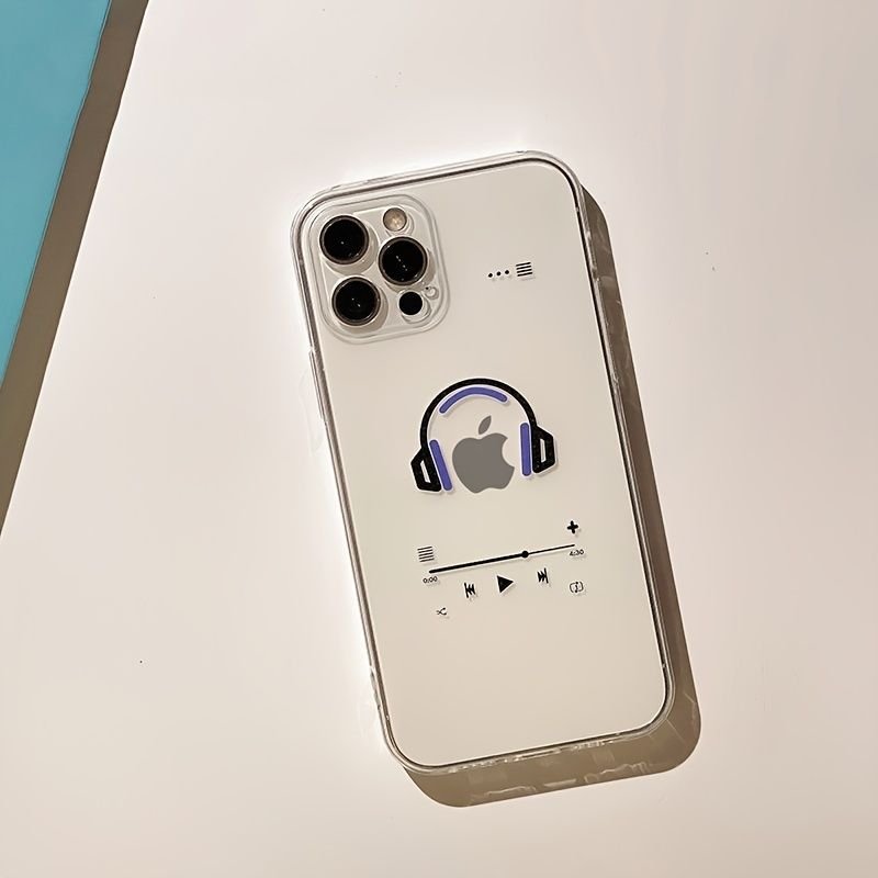 Headset Printed Transparent Phone Case For IPhone14/14Plus/14Pro/14Pro Max; iPhone13/13Mini/13Pro/13Pro Max; iPhone12/12Mini/12Pro/12Pro Max; iPhone11/11Pro/11Pro Max; iPhoneX/XR/XS/XS Max; iPhone 8/7 - 7DAY'S