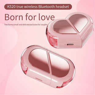 Heart - Shaped Earphones Rotatable Wireless Bluetooth In - Ear Earbuds Model K520 - 7DAY'S