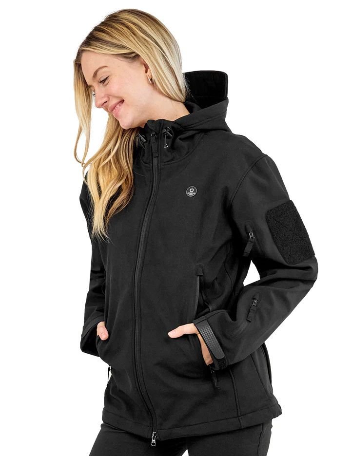 Heated Jacket for Women, ANTARCTICA GEAR Winter Coat with 12V 16000mAh Battery Pack, Soft Shell Heating Hood Jacket - 7DAY'S