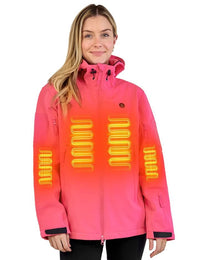 Heated Jacket for Women, ANTARCTICA GEAR Winter Coat with 12V 16000mAh Battery Pack, Soft Shell Heating Hood Jacket - 7DAY'S