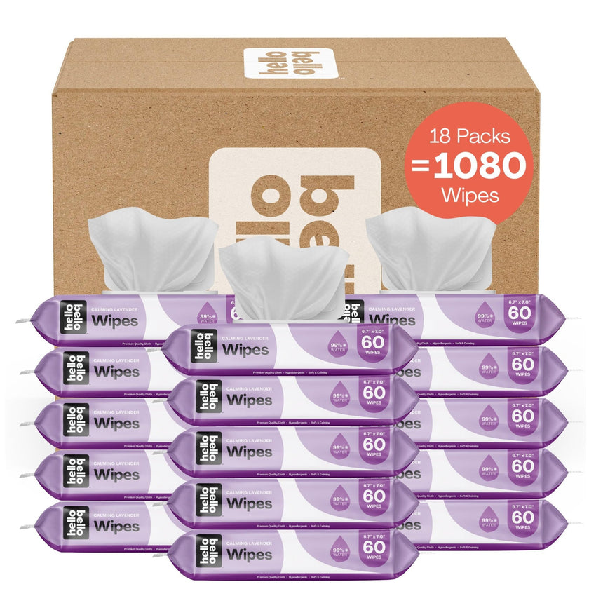 Hello Bello Extra Gentle Unscented Baby Wipes, Plant Based, Made with 99% Water and Aloe for Babies and Kids, 720 Count - 7DAY'S