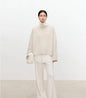 High neck cashmere sweater for women loose and thick with Woolen sweater with a knitted base - 7DAY'S