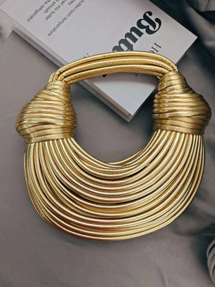 High Quality Gold And Silver Designer Handbags And Purses For Women Fashion Party Evening Clutch Bags Ladies Hobo Tote Bag - 7DAY'S