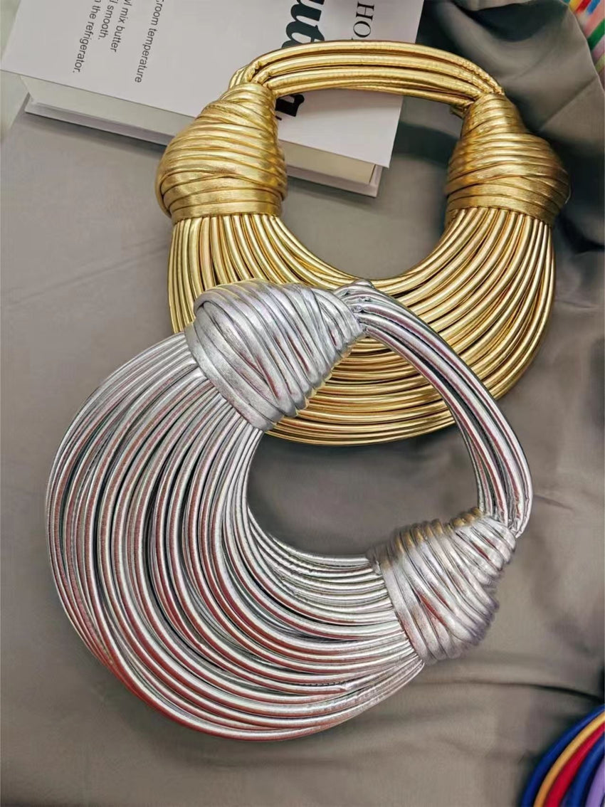 High Quality Gold And Silver Designer Handbags And Purses For Women Fashion Party Evening Clutch Bags Ladies Hobo Tote Bag - 7DAY'S