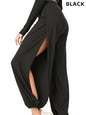 High Slit Boho Harem Yoga Pants for Women – Flowy, Trendy & Comfortable - 7DAY'S