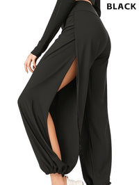 High Slit Boho Harem Yoga Pants for Women – Flowy, Trendy & Comfortable - 7DAY'S