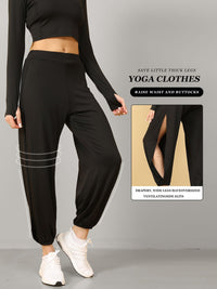 High Slit Boho Harem Yoga Pants for Women – Flowy, Trendy & Comfortable - 7DAY'S