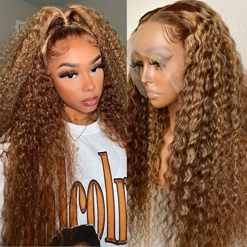 Highlight Wig Human Hair hd Lace Wig 13x6 curly wigs s For Women 13x4 Deep Water Wave Brazilian blonde Lace Front Wig - 7DAY'S