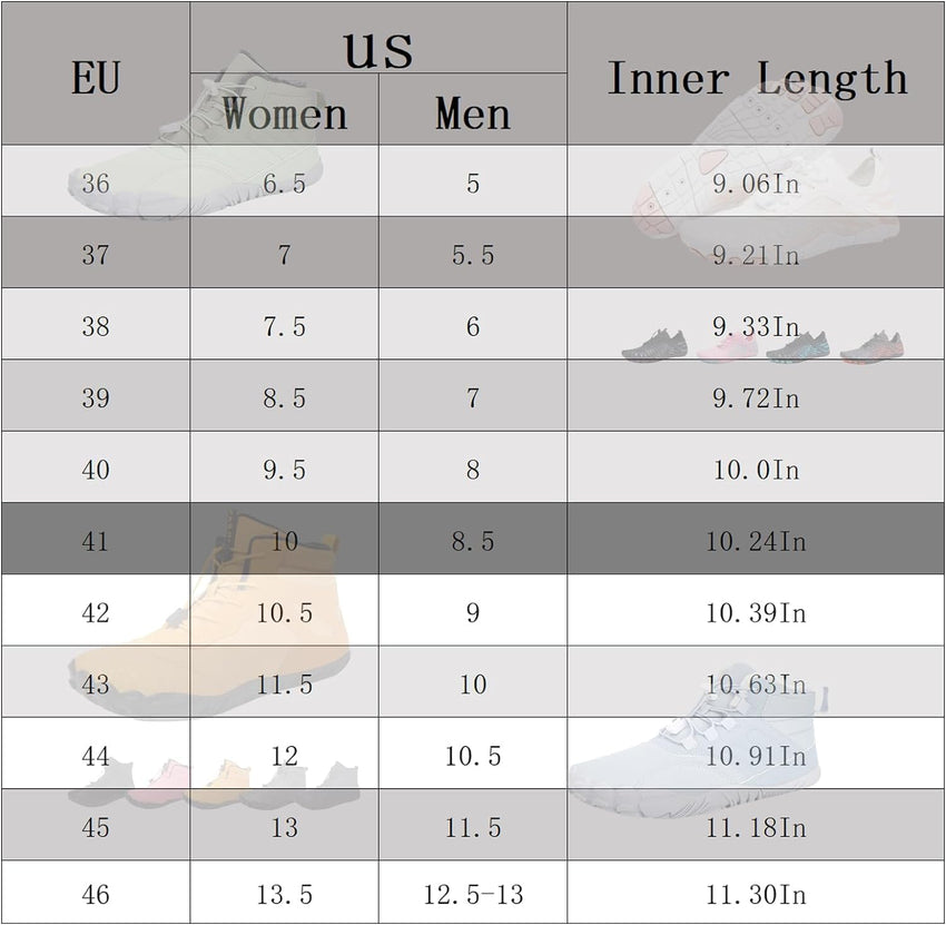 Hiking Barefoot Shoes Womens Mens,Pro - Healthy&Non - Slip Water Shoe for Women Men, Wide Toe Running Shoes Boots Sneakers Unisex - 7DAY'S