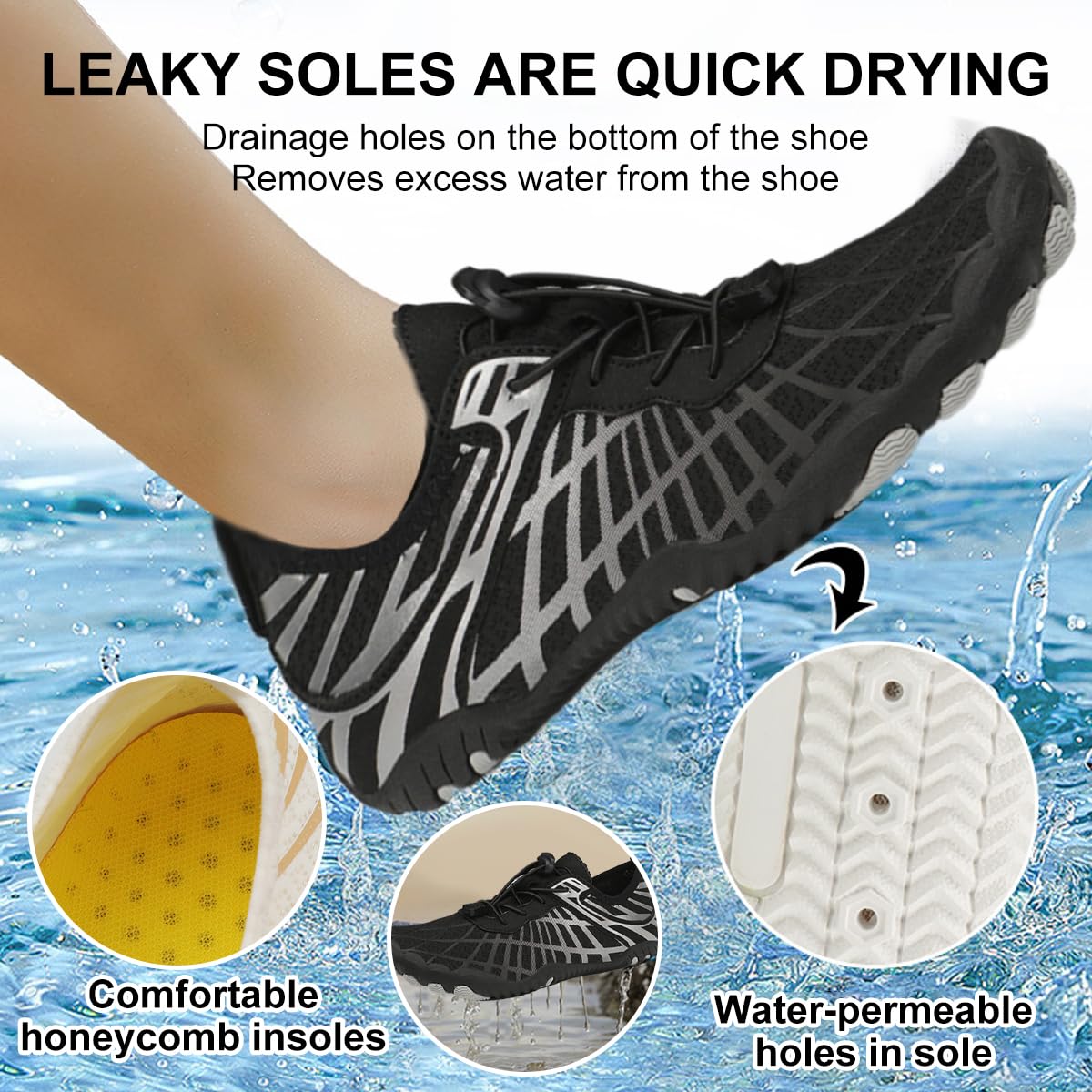 Hiking Barefoot Shoes Womens Mens,Pro - Healthy&Non - Slip Water Shoe for Women Men, Wide Toe Running Shoes Boots Sneakers Unisex - 7DAY'S
