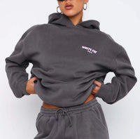 Hoodie - white Fox Outerwear - two Pieces Of Hoodie Suits Long - sleeved Hooded Outfit Set Jst - 7DAY'S