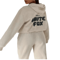 Hoodie - white Fox Outerwear - two Pieces Of Hoodie Suits Long - sleeved Hooded Outfit Set Jst - 7DAY'S