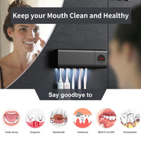 HouseGem Toothbrush Holder, Timer Function, 2000mAh Rechargeable Cordless Wall - Mounted Bathroom (White) - 7DAY'S