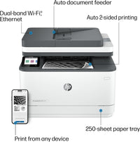 HP LaserJet Pro MFP 3101fdw Wireless Black & White All - in - One Laser Printer, Scanner, Copier, Fax, Best - for - Office (3G628F) - 7DAY'S