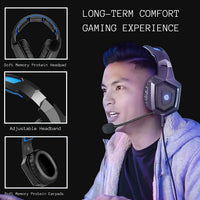 HP USB Gaming Headset PC Over Ear Headphones 7.1 Surround Sound with Mic for PC/Mac/Laptop Gamer Headset with Noise Cancelling Mic Comfortable Design and LED Lights - 7DAY'S