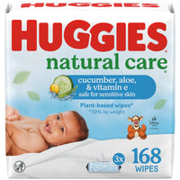 Huggies Natural Care Cucumber, Aloe and Vitamin E Baby Wipes, Hypoallergenic, Scented, 10 Flip - Top Packs (560 Wipes Total), Packaging May Vary - 7DAY'S