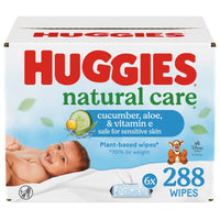 Huggies Natural Care Cucumber, Aloe and Vitamin E Baby Wipes, Hypoallergenic, Scented, 10 Flip - Top Packs (560 Wipes Total), Packaging May Vary - 7DAY'S