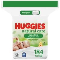 Huggies Natural Care Sensitive Baby Wipes, Hypoallergenic, 99% Purified Water, 3 Refill Packs (624 Wipes Total) - 7DAY'S
