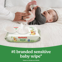 Huggies Natural Care Sensitive Baby Wipes, Hypoallergenic, 99% Purified Water, 3 Refill Packs (624 Wipes Total) - 7DAY'S