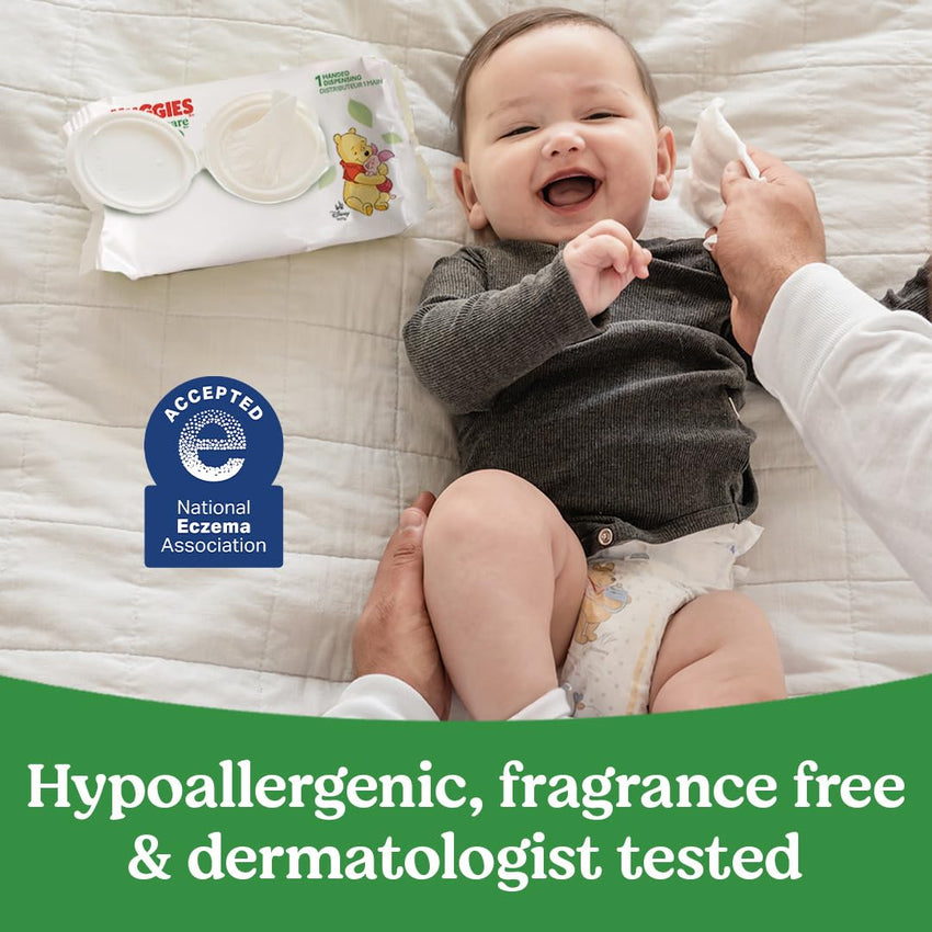 Huggies Natural Care Sensitive Baby Wipes, Hypoallergenic, 99% Purified Water, 3 Refill Packs (624 Wipes Total) - 7DAY'S