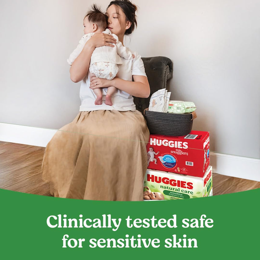 Huggies Natural Care Sensitive Baby Wipes, Hypoallergenic, 99% Purified Water, 3 Refill Packs (624 Wipes Total) - 7DAY'S