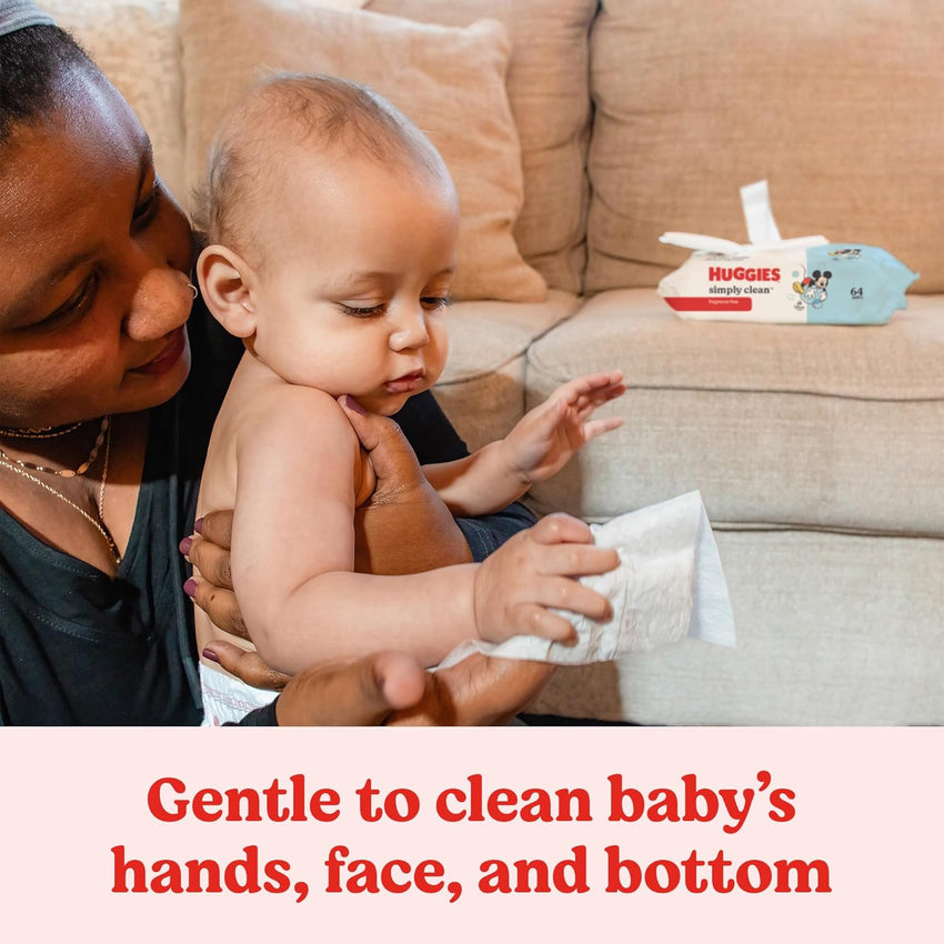 Huggies Simply Clean Unscented Baby Diaper Wipes, 11 Flip - Top Packs (704 Wipes Total), Packaging May Vary - 7DAY'S