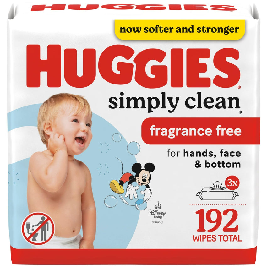 Huggies Simply Clean Unscented Baby Diaper Wipes, 11 Flip - Top Packs (704 Wipes Total), Packaging May Vary - 7DAY'S