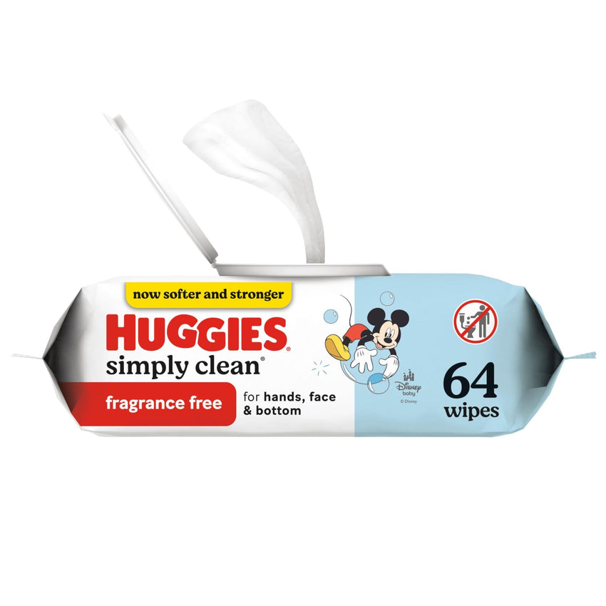 Huggies Simply Clean Unscented Baby Diaper Wipes, 11 Flip - Top Packs (704 Wipes Total), Packaging May Vary - 7DAY'S