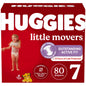 Huggies Size 5 Diapers, Little Movers Baby Diapers, Size 5 (27+ lbs), 132 Count (2 Packs of 66), Packaging May Vary - 7DAY'S