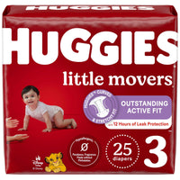 Huggies Size 5 Diapers, Little Movers Baby Diapers, Size 5 (27+ lbs), 132 Count (2 Packs of 66), Packaging May Vary - 7DAY'S
