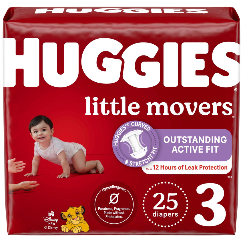 Huggies Size 5 Diapers, Little Movers Baby Diapers, Size 5 (27+ lbs), 132 Count (2 Packs of 66), Packaging May Vary - 7DAY'S