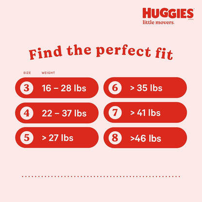Huggies Size 5 Diapers, Little Movers Baby Diapers, Size 5 (27+ lbs), 132 Count (2 Packs of 66), Packaging May Vary - 7DAY'S