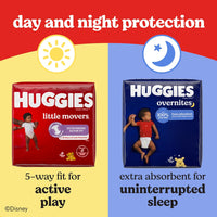 Huggies Size 5 Diapers, Little Movers Baby Diapers, Size 5 (27+ lbs), 132 Count (2 Packs of 66), Packaging May Vary - 7DAY'S