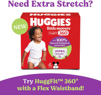 Huggies Size 5 Diapers, Little Movers Baby Diapers, Size 5 (27+ lbs), 132 Count (2 Packs of 66), Packaging May Vary - 7DAY'S